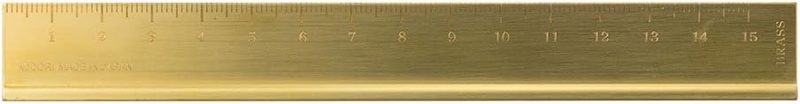 Traveler's brass ruler