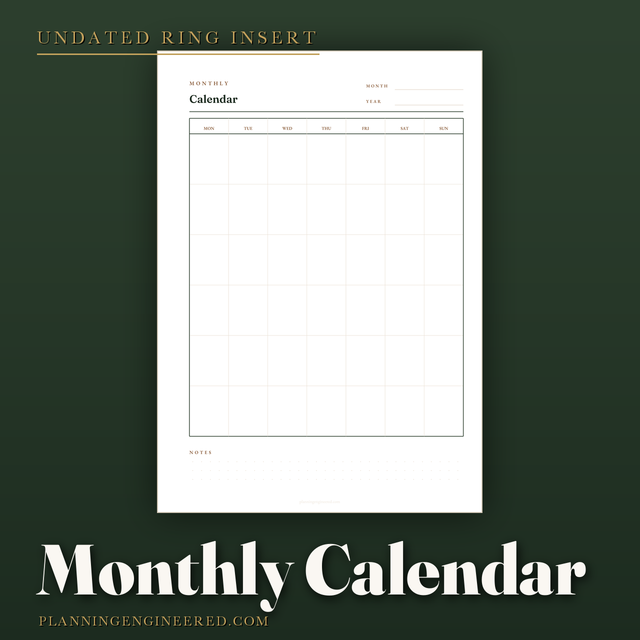 Monthly Calendar