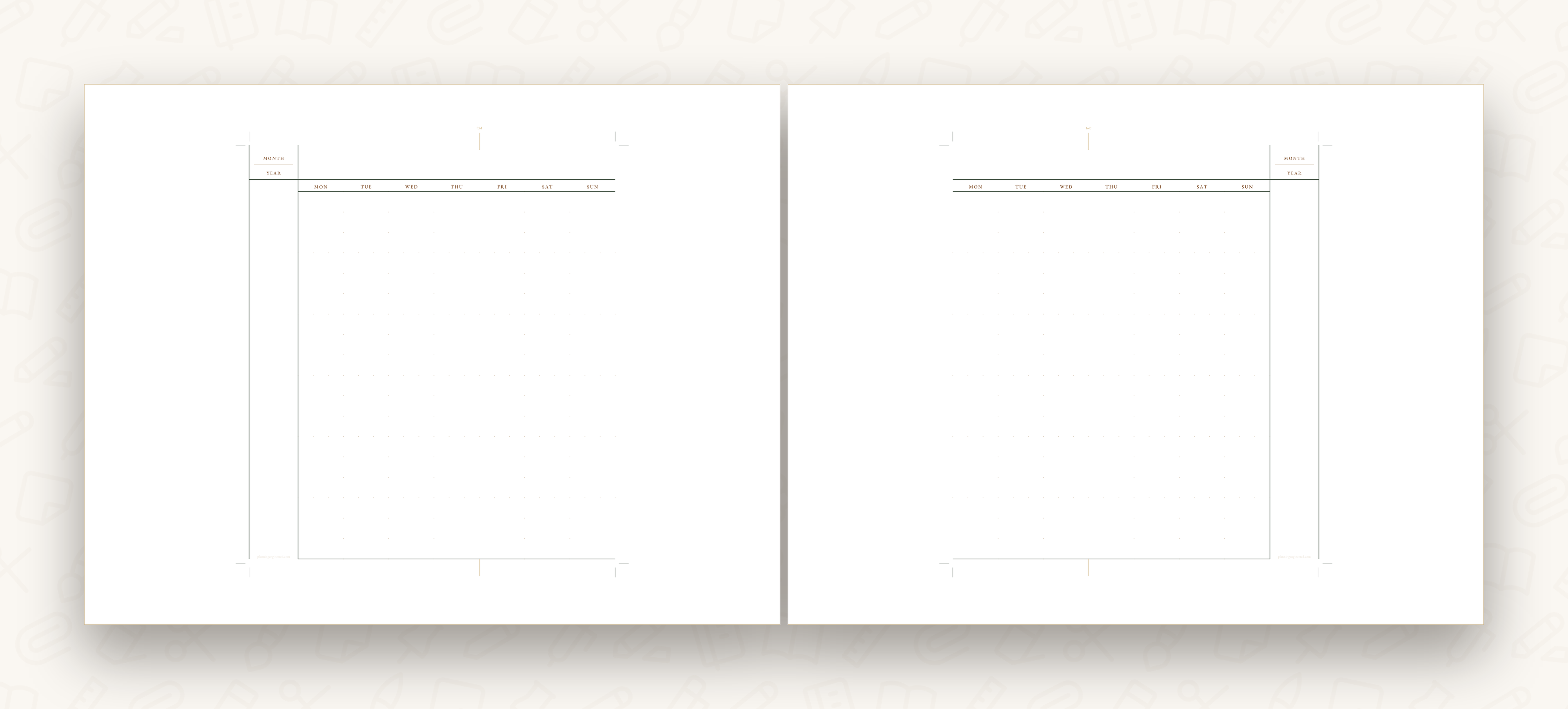 Monthly Wide Fold-Out preview