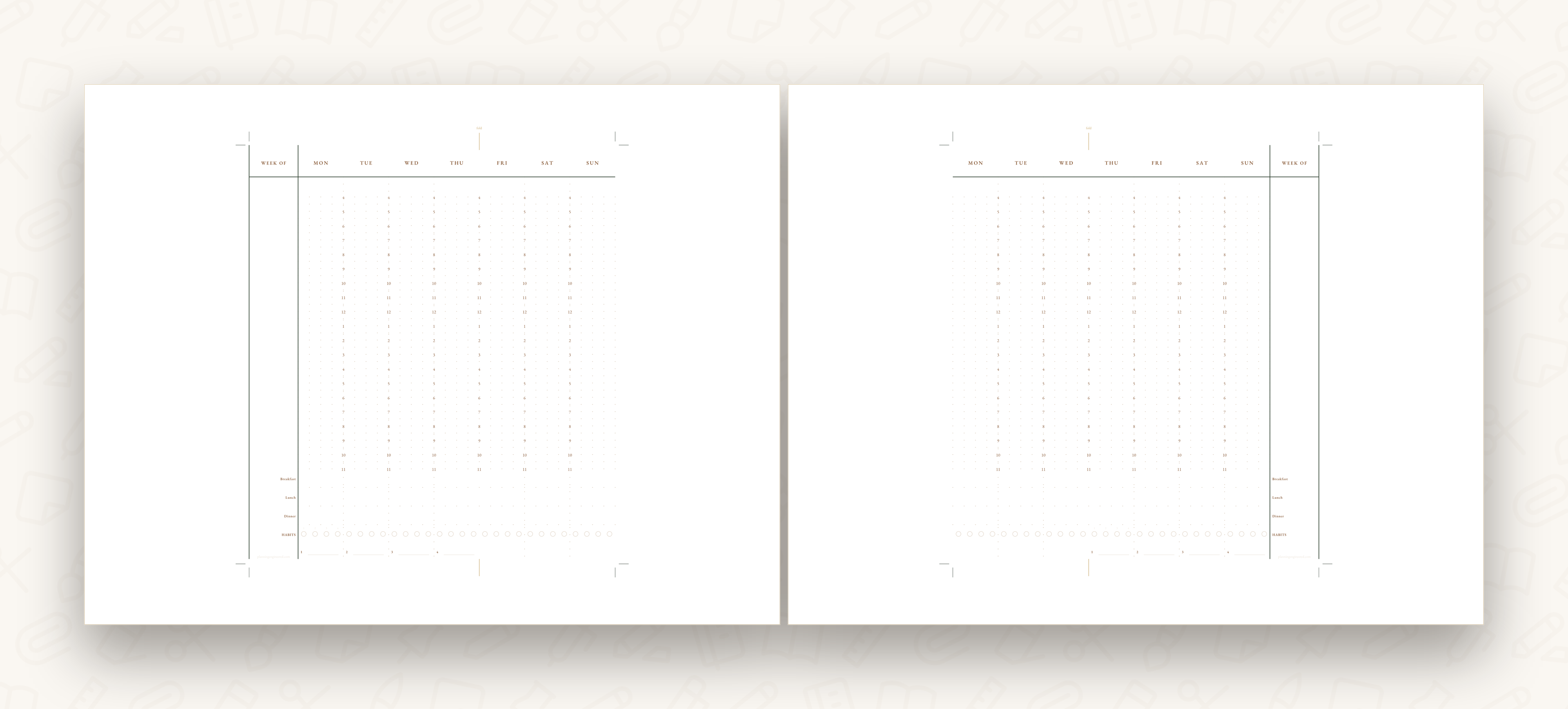 Weekly Vertical Fold-Out preview